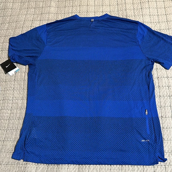 Nike Running 2XL Dri-Fit T-shirt Blue - Picture 2 of 5
